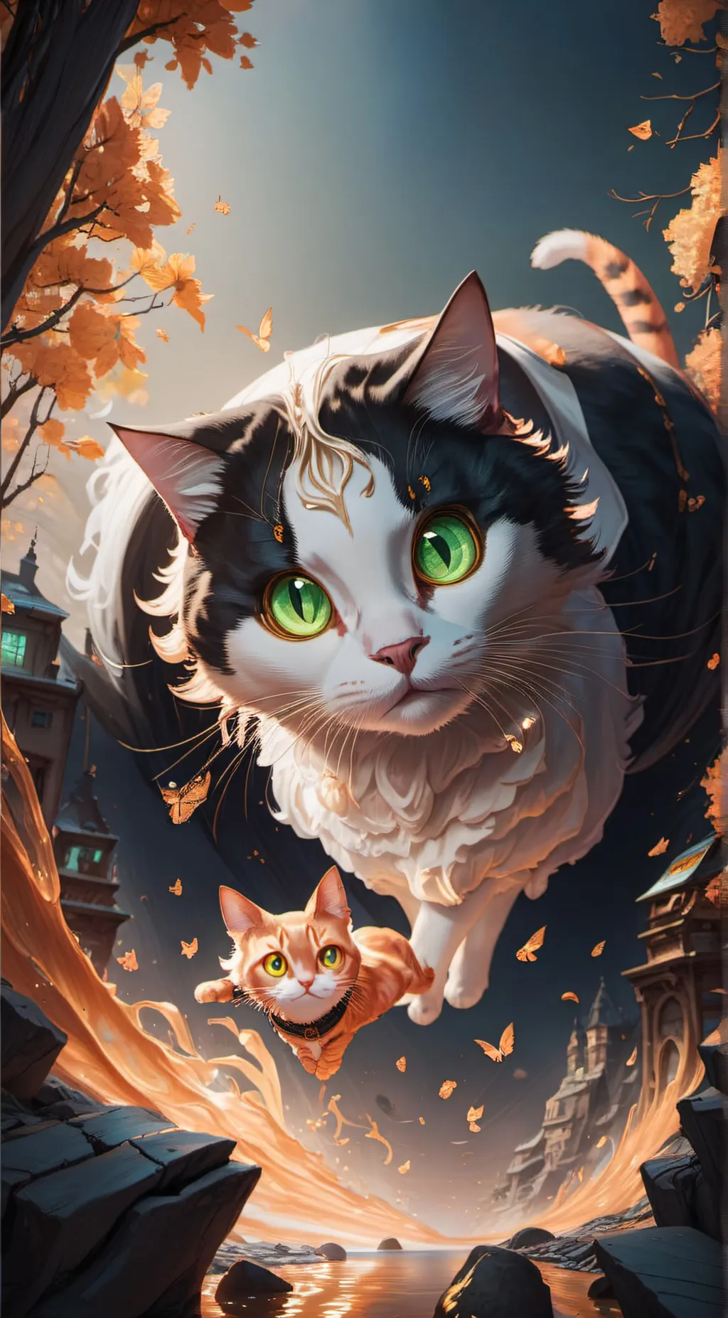 ai character: Ryo-ohki  background