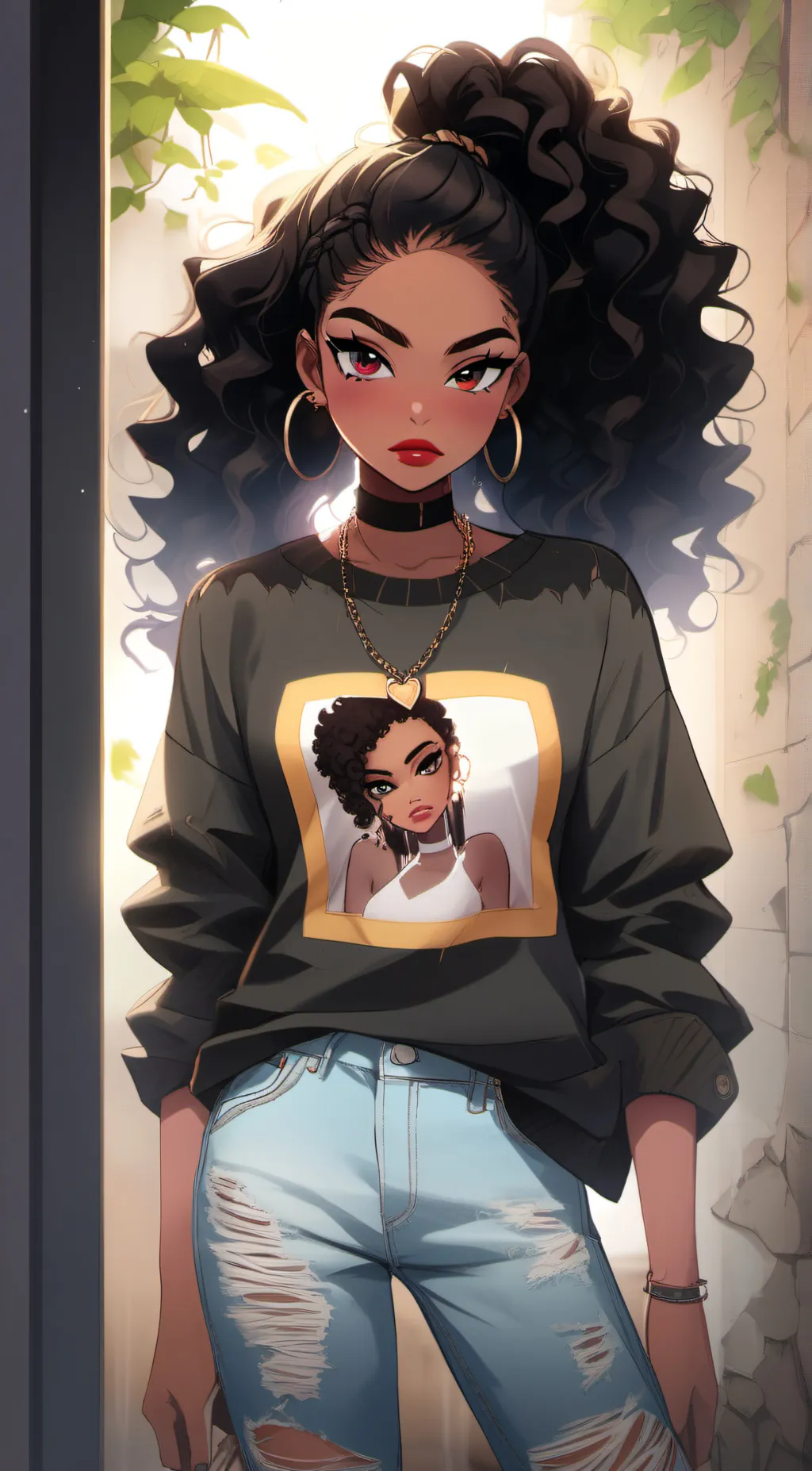 ai character: Niki the tomboy  background