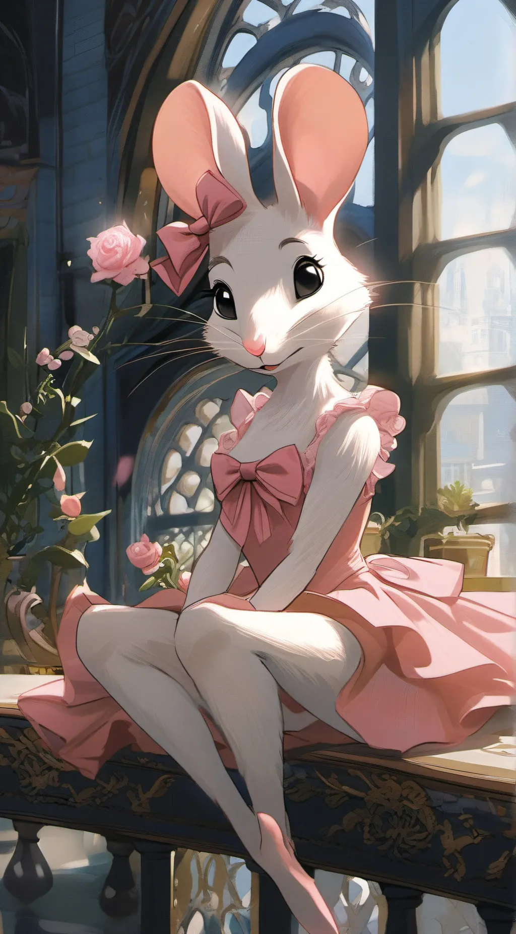 ai character: Angelina  background