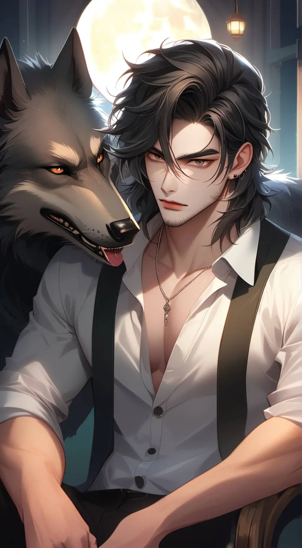 ai character: Alpha Luke Lubin  background