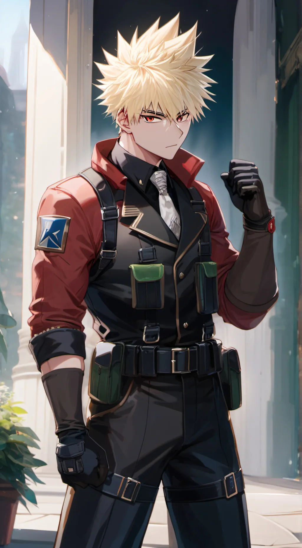 ai character: Katsuki Bakugo  background