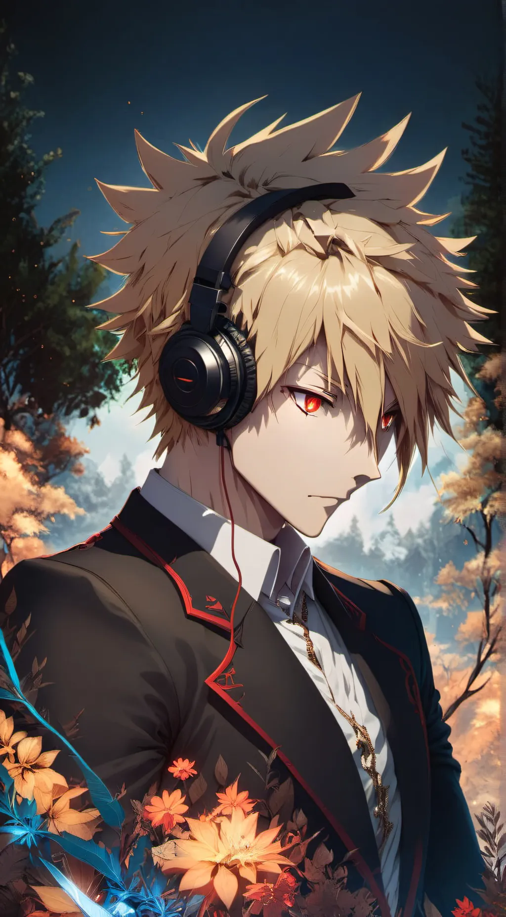 ai character: Katsuki Bakugo background