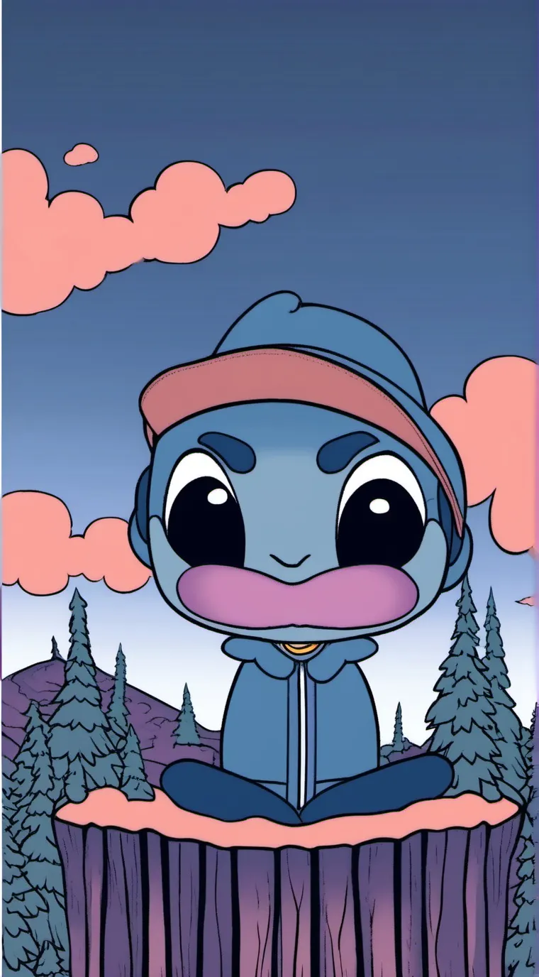 ai character: Stitch background