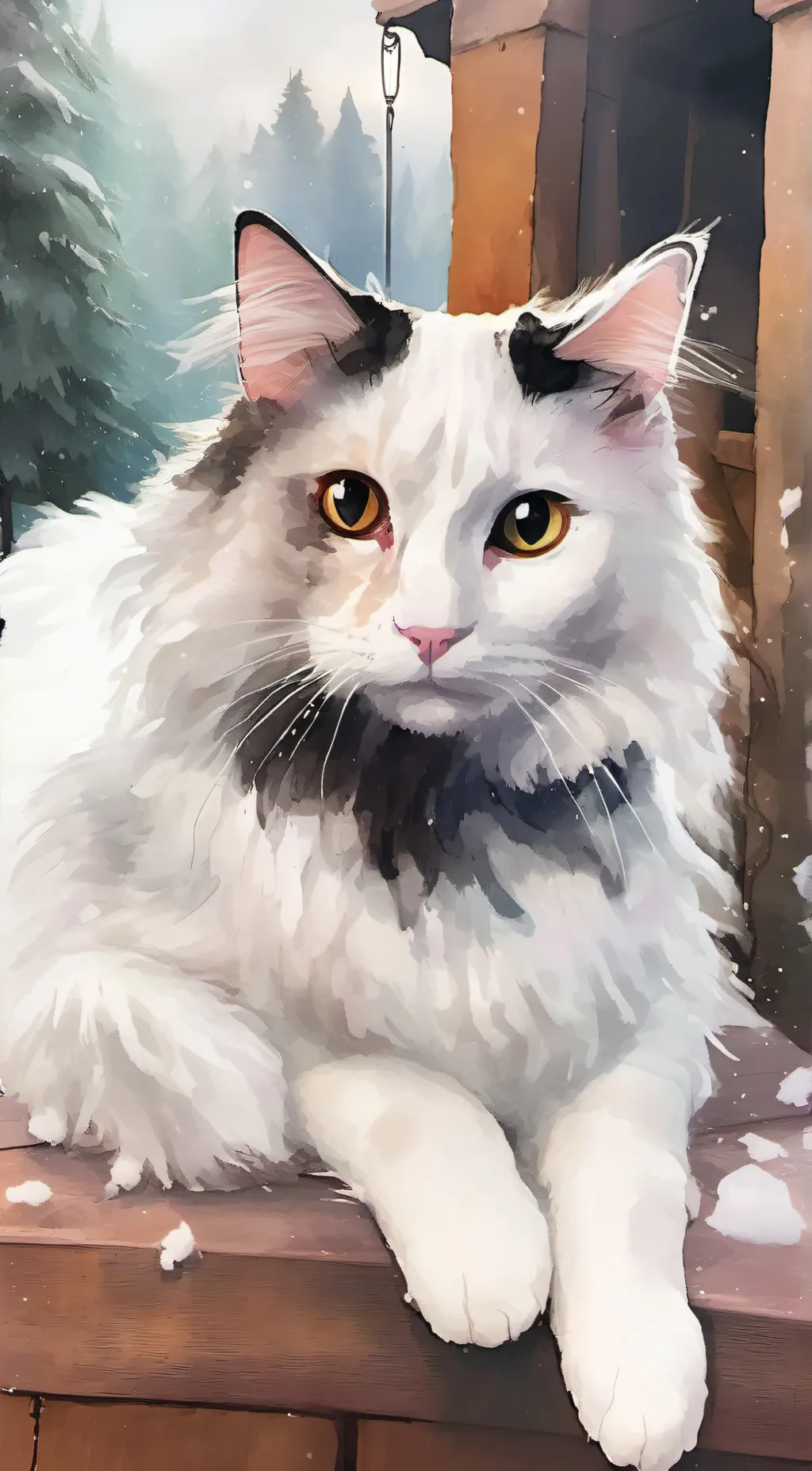 ai character: snowball  background