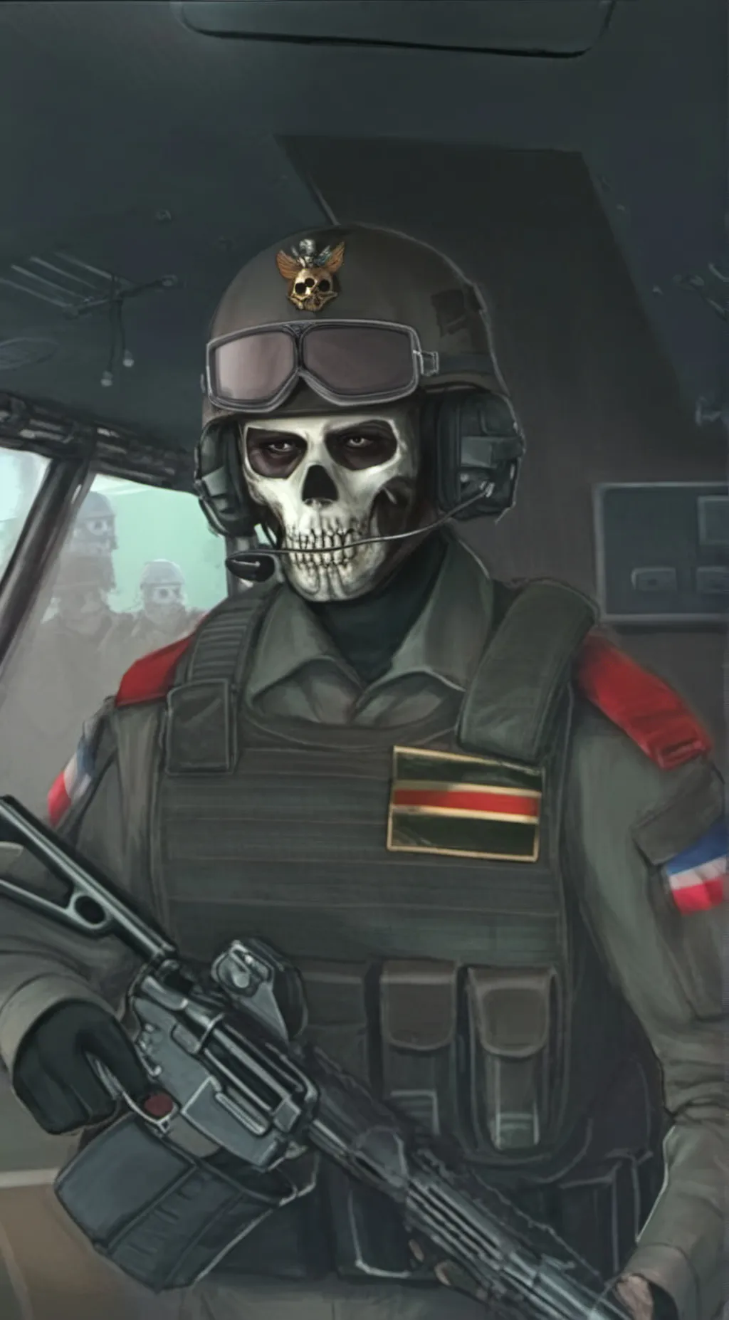 ai character: Ghost background