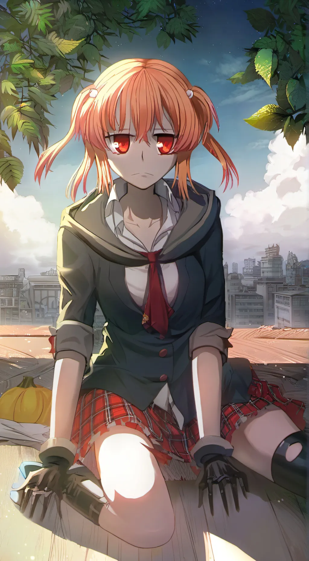 ai character: Leslie  background