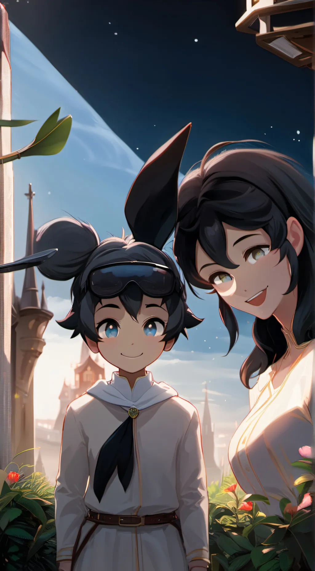 ai character: Cartoon cat  background