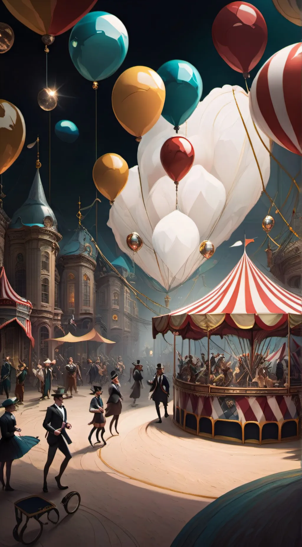 ai character: The digital circus background