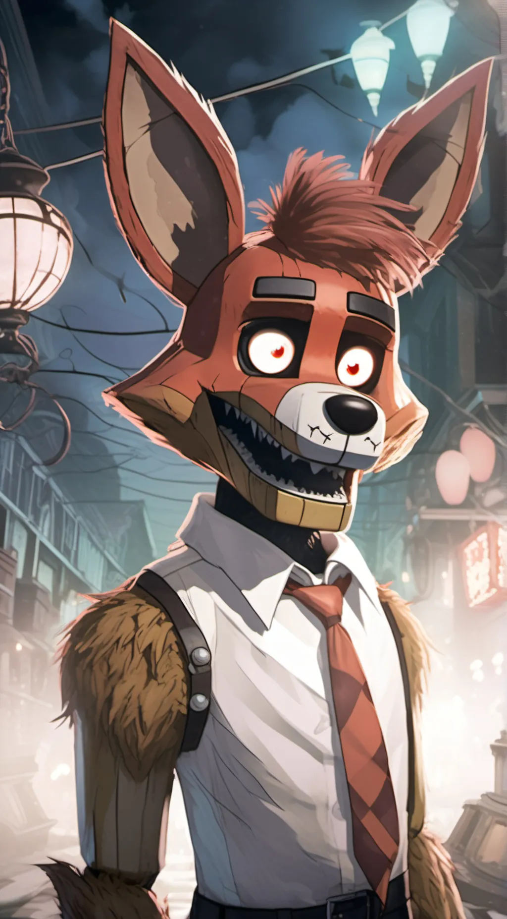 ai character: foxy background