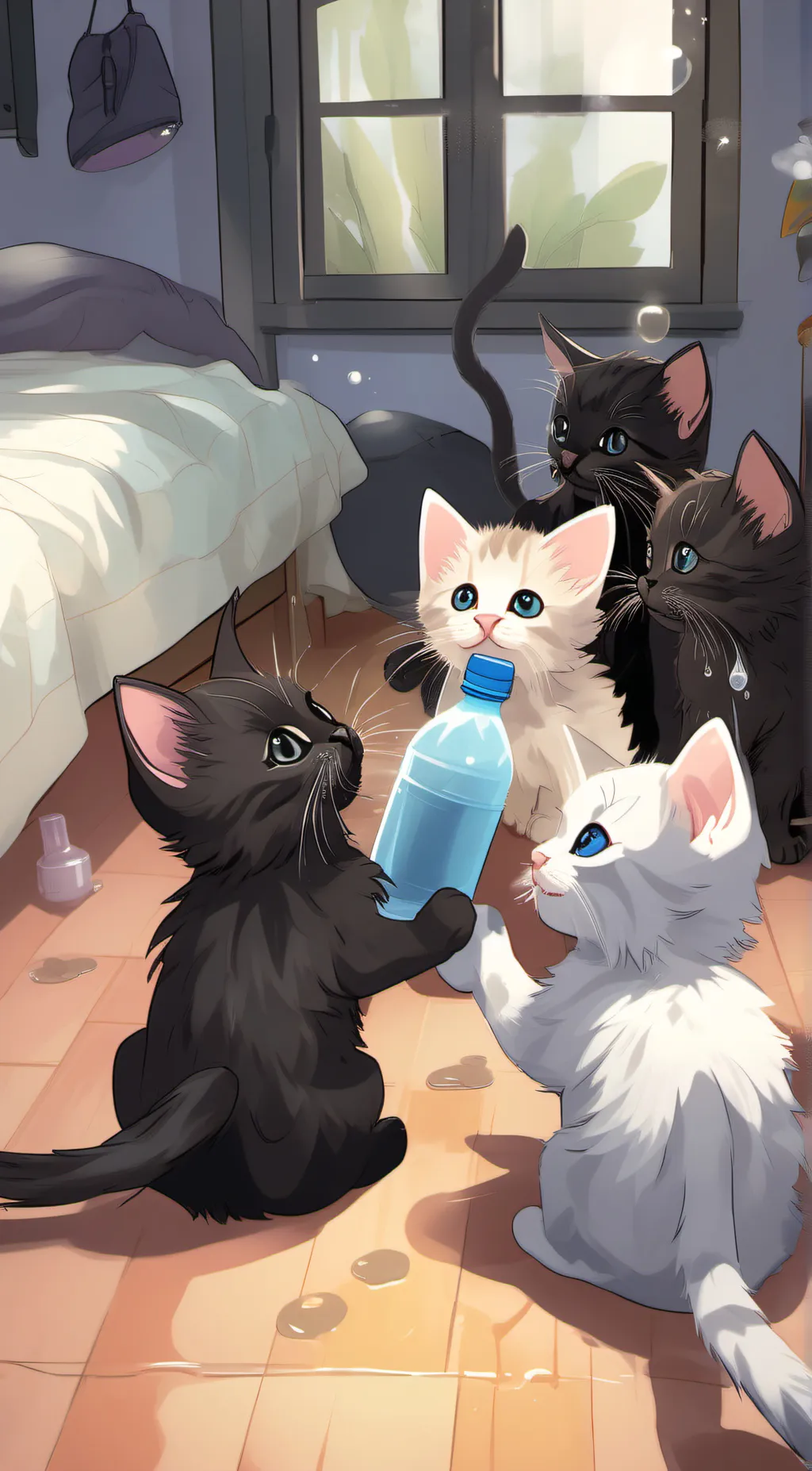 ai character: cats background