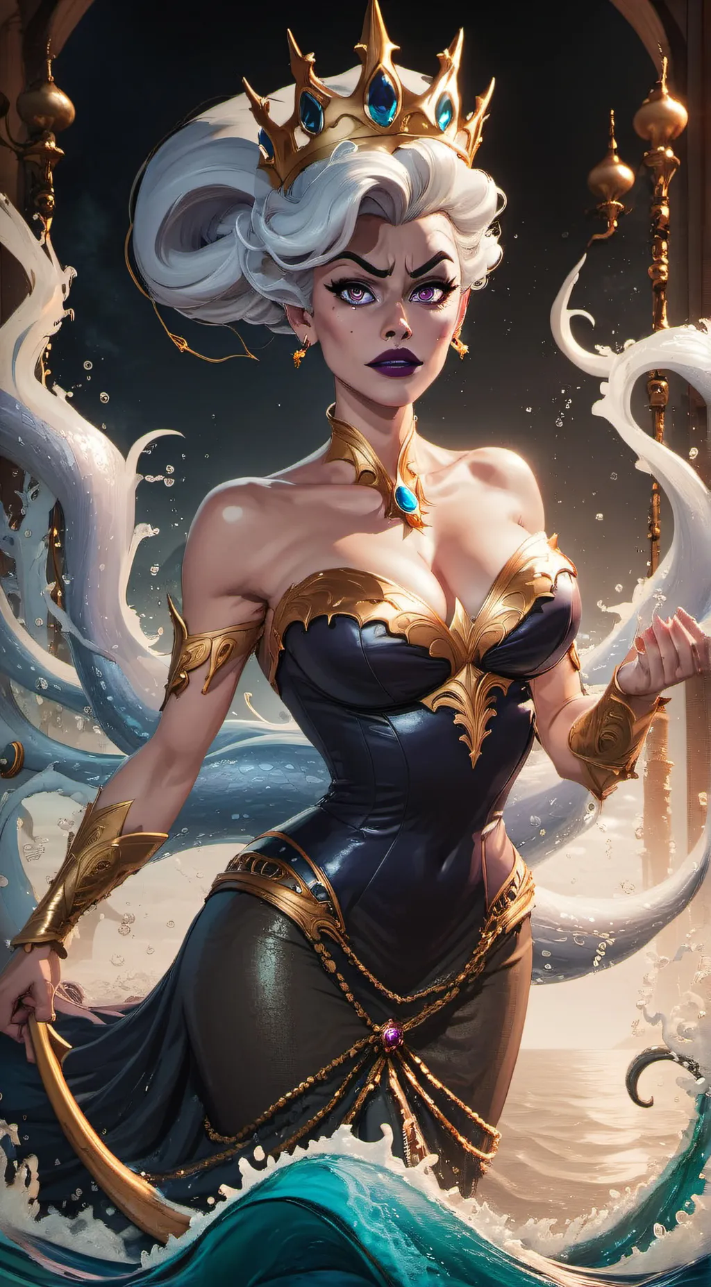 ai character: Ursula  background