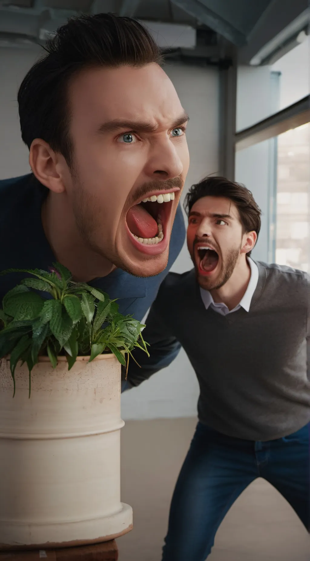 ai character: I hate plants background