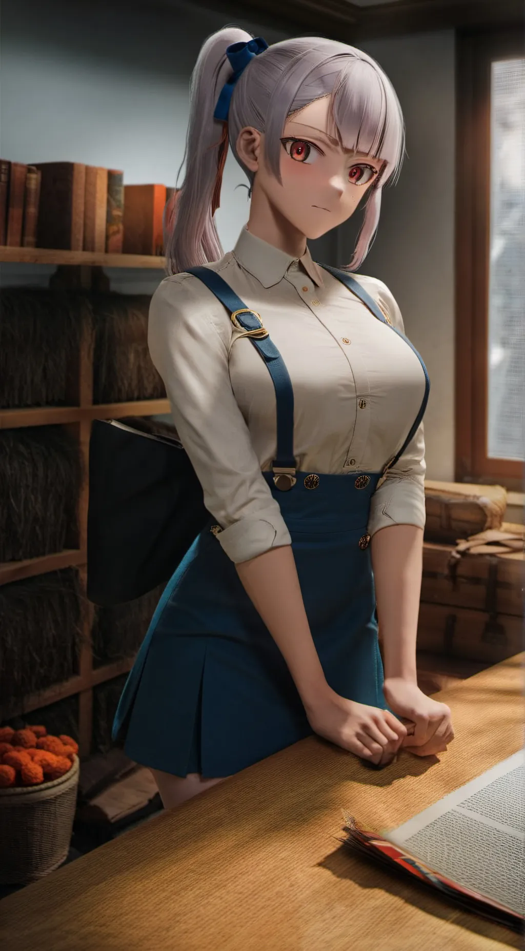 ai character: nolle sivla background