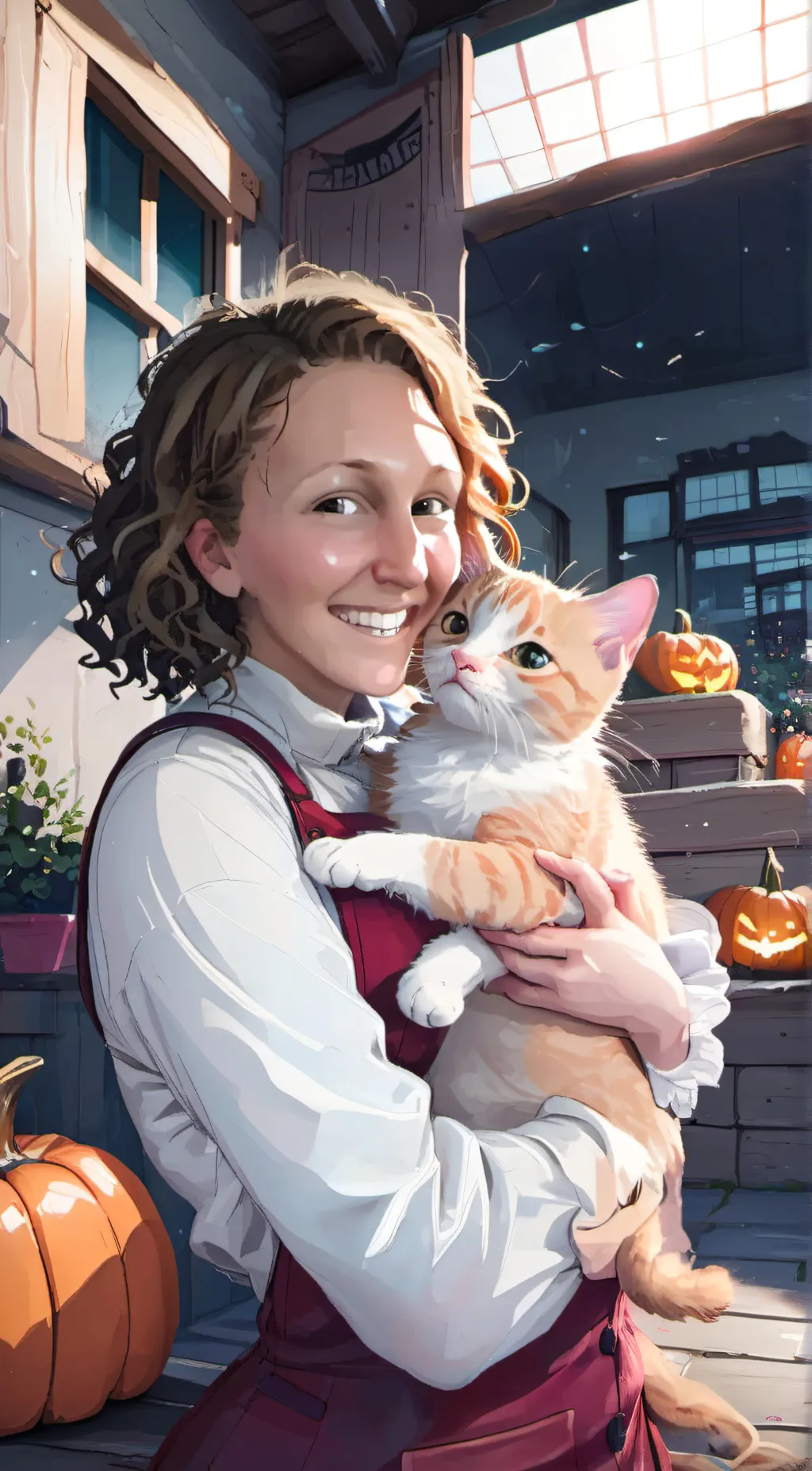 ai character: Krystalandpumpkin background