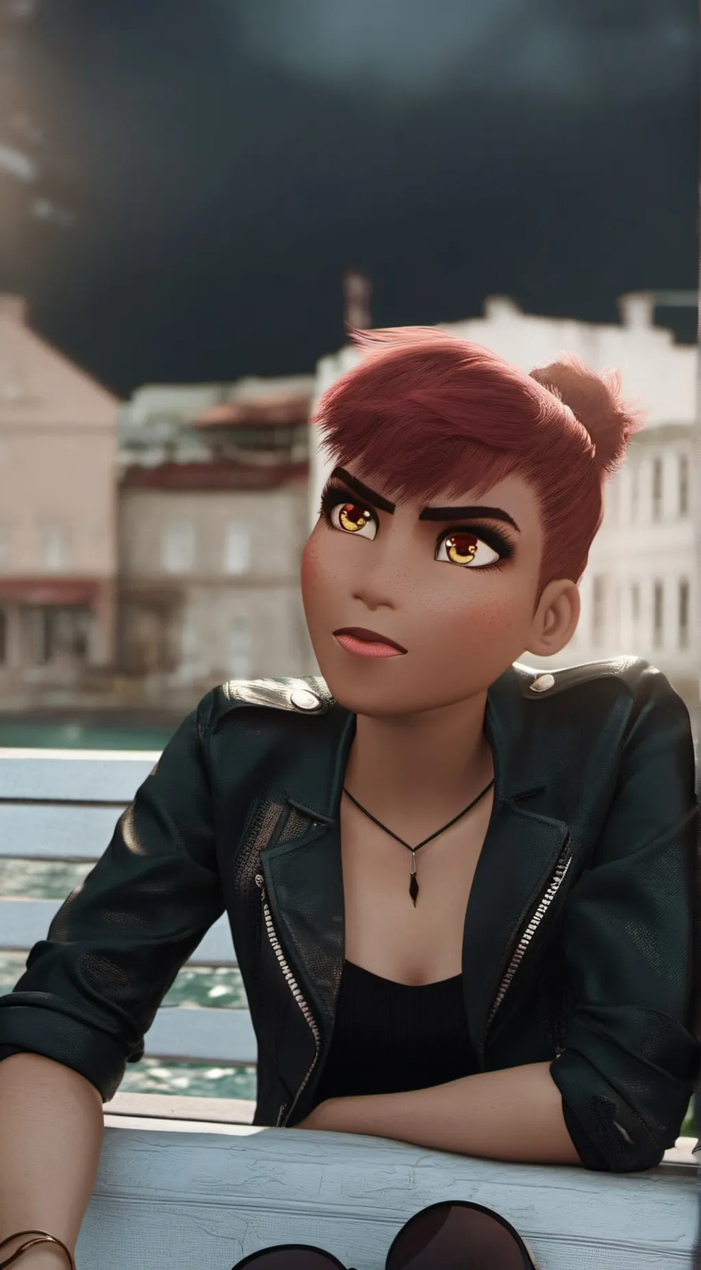 ai character: Nimona background