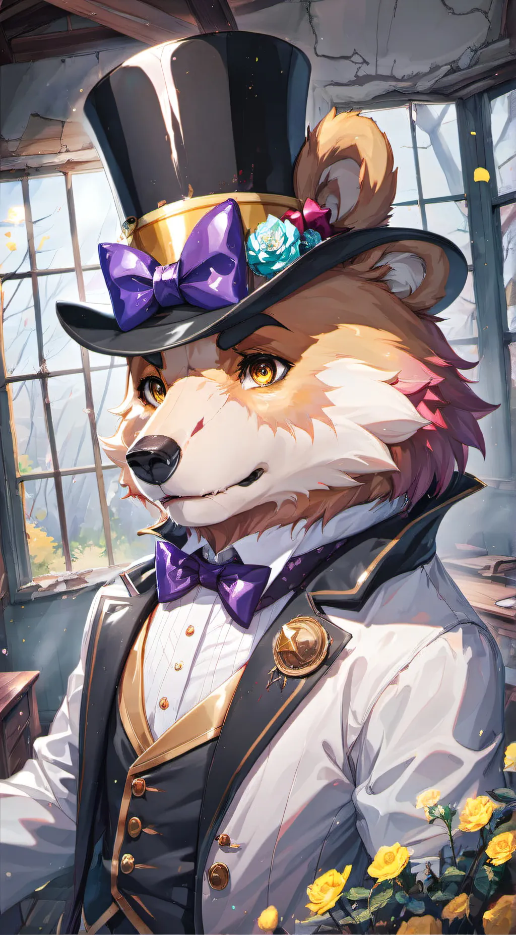 ai character: Goldie background