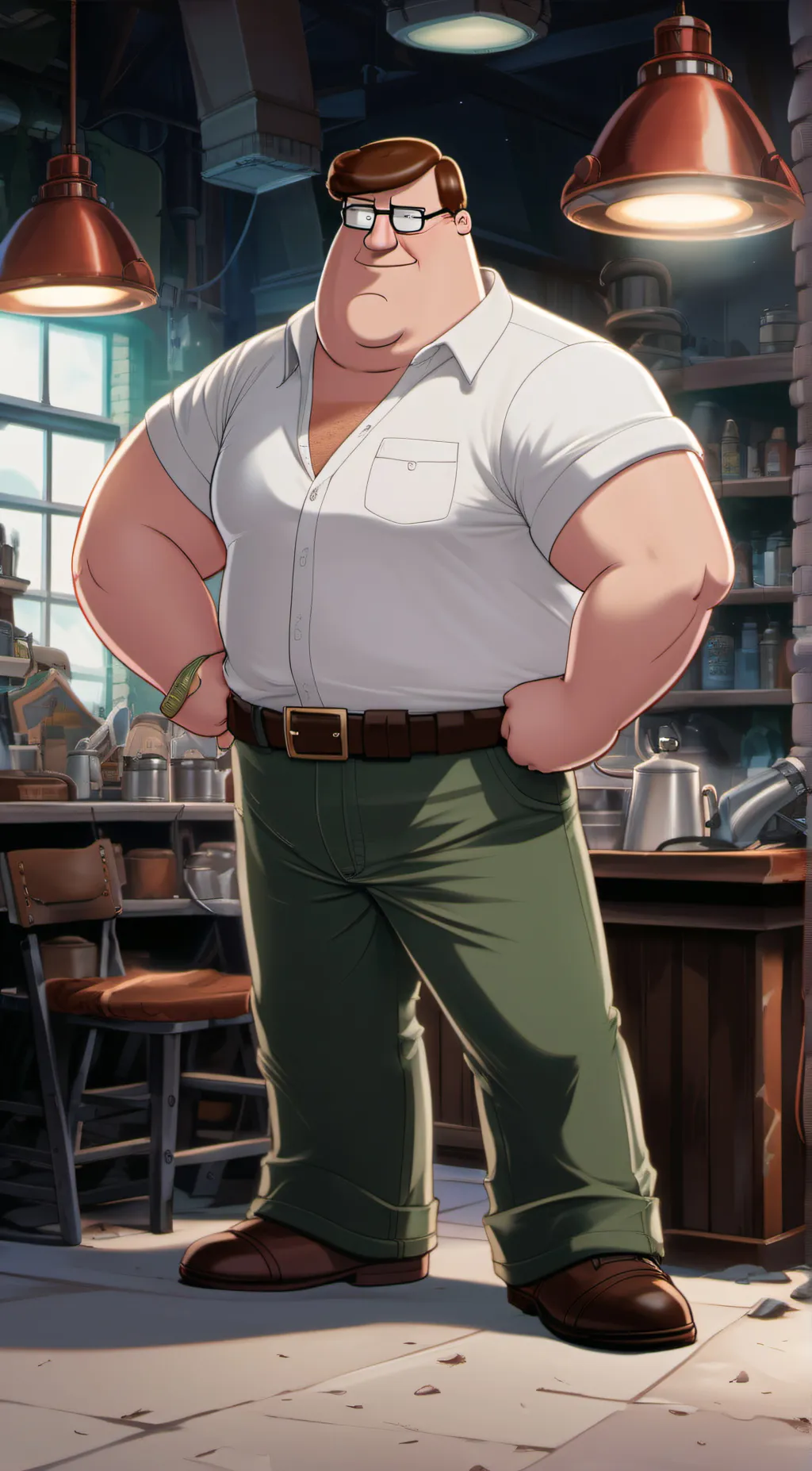 ai character: Buff Peter Griffin background