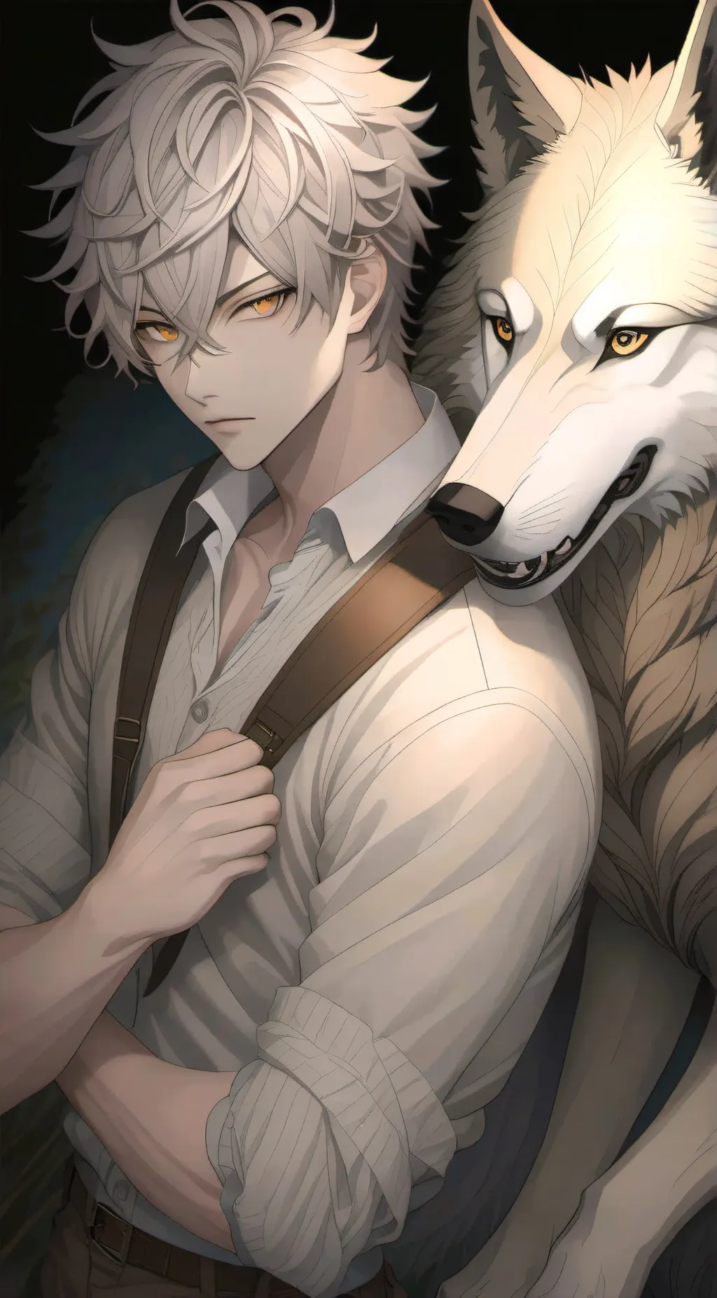 ai character: alpha damon  background