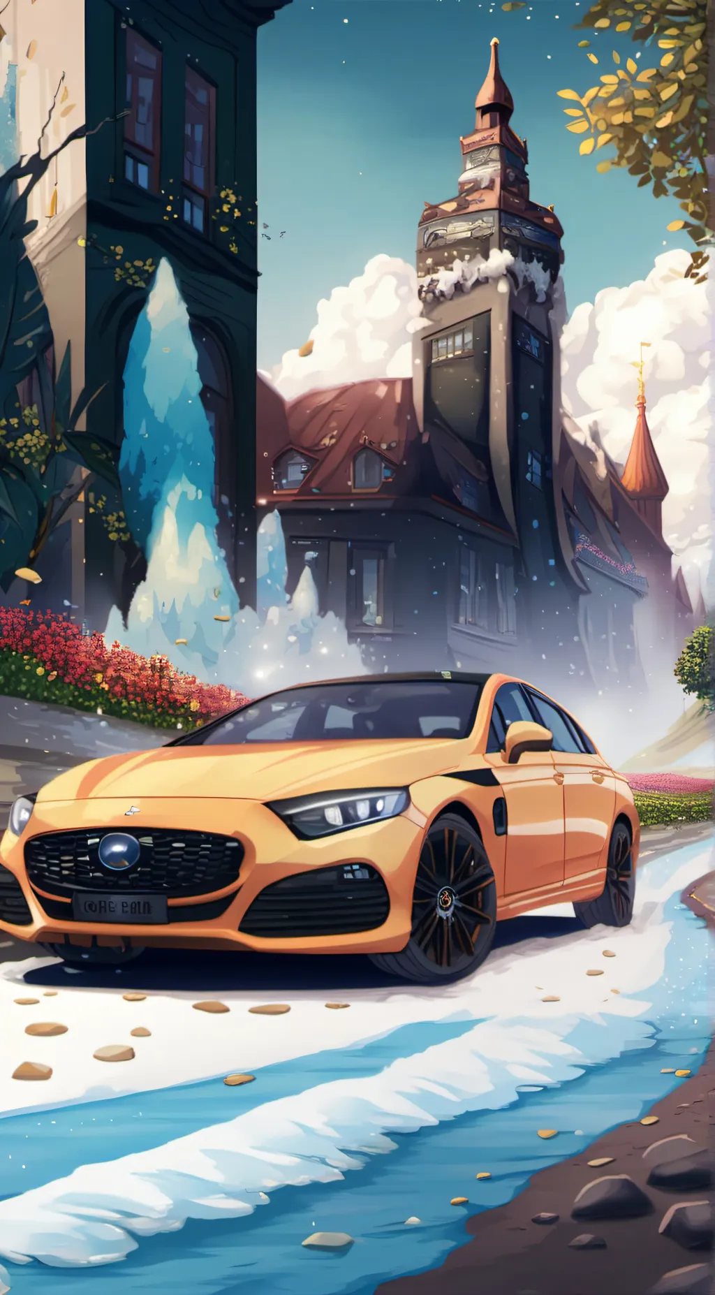 ai character: my name's Ferrari  background