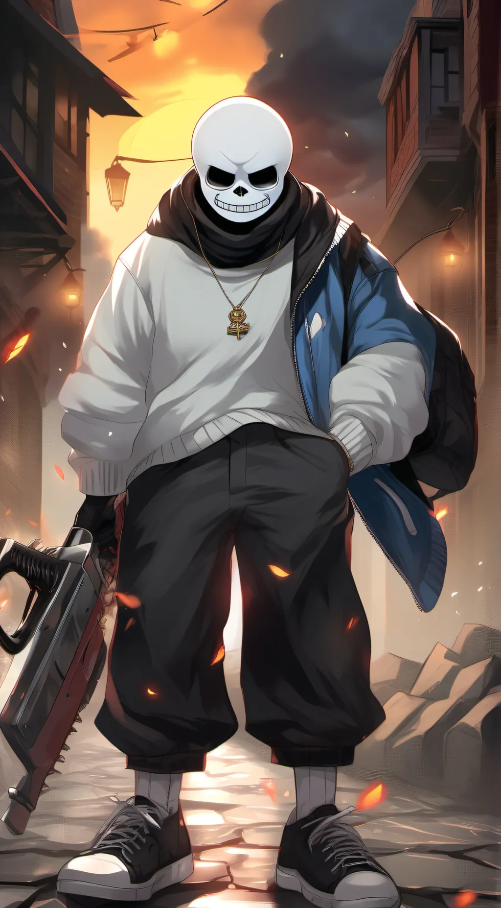 ai character: Chaos Sans background