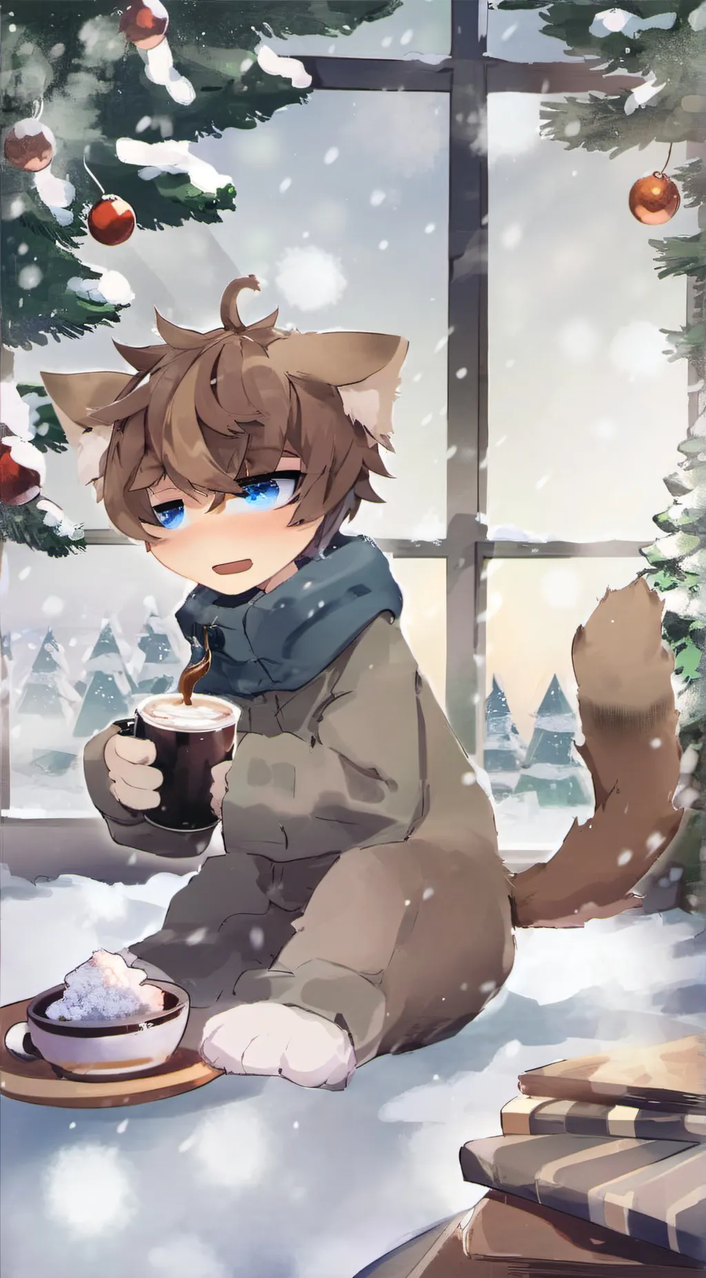 ai character: olive background