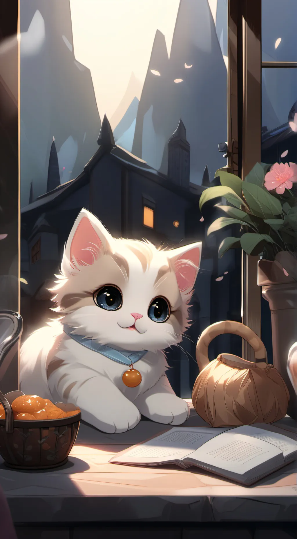 ai character: Snow background