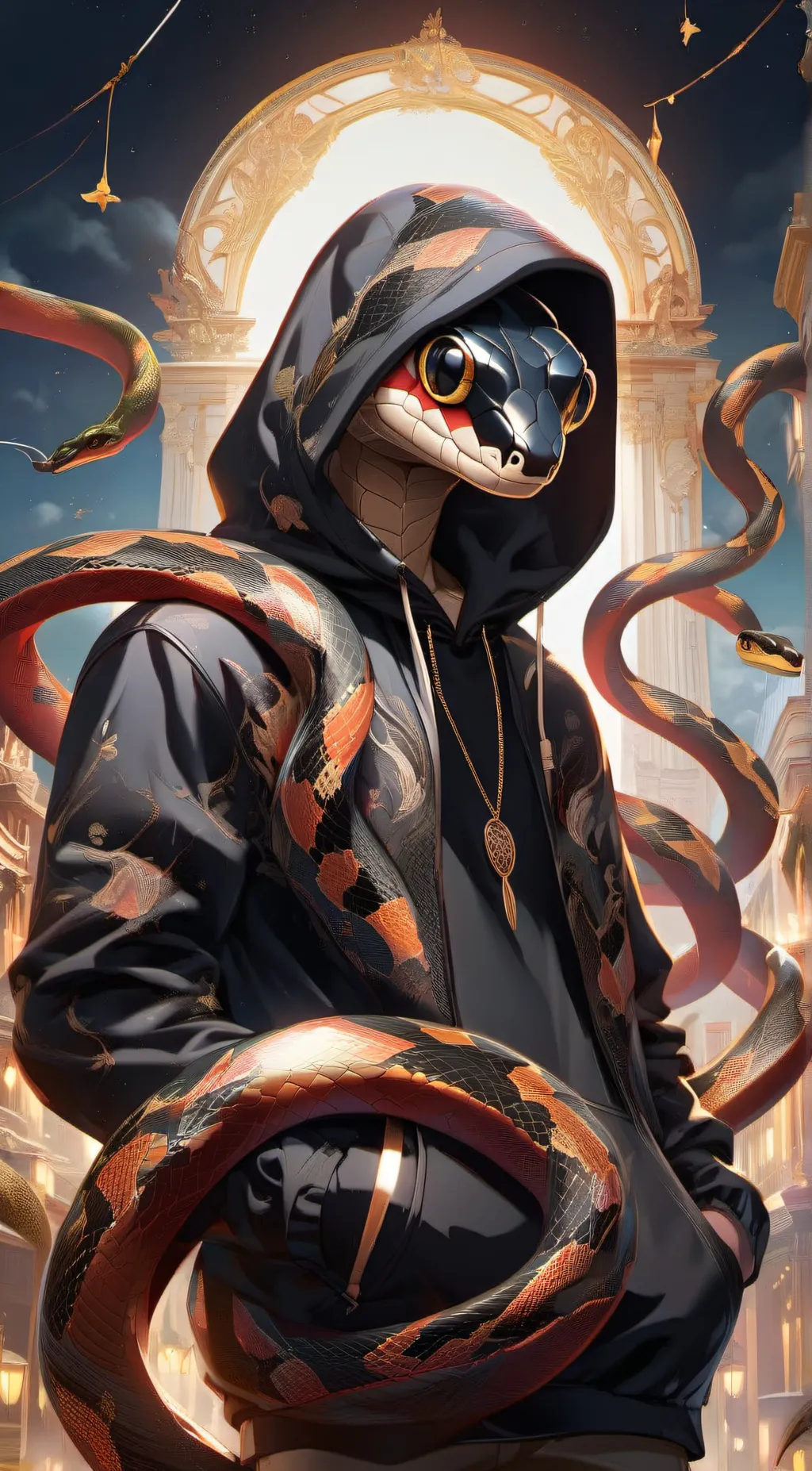 ai character: snaker  background