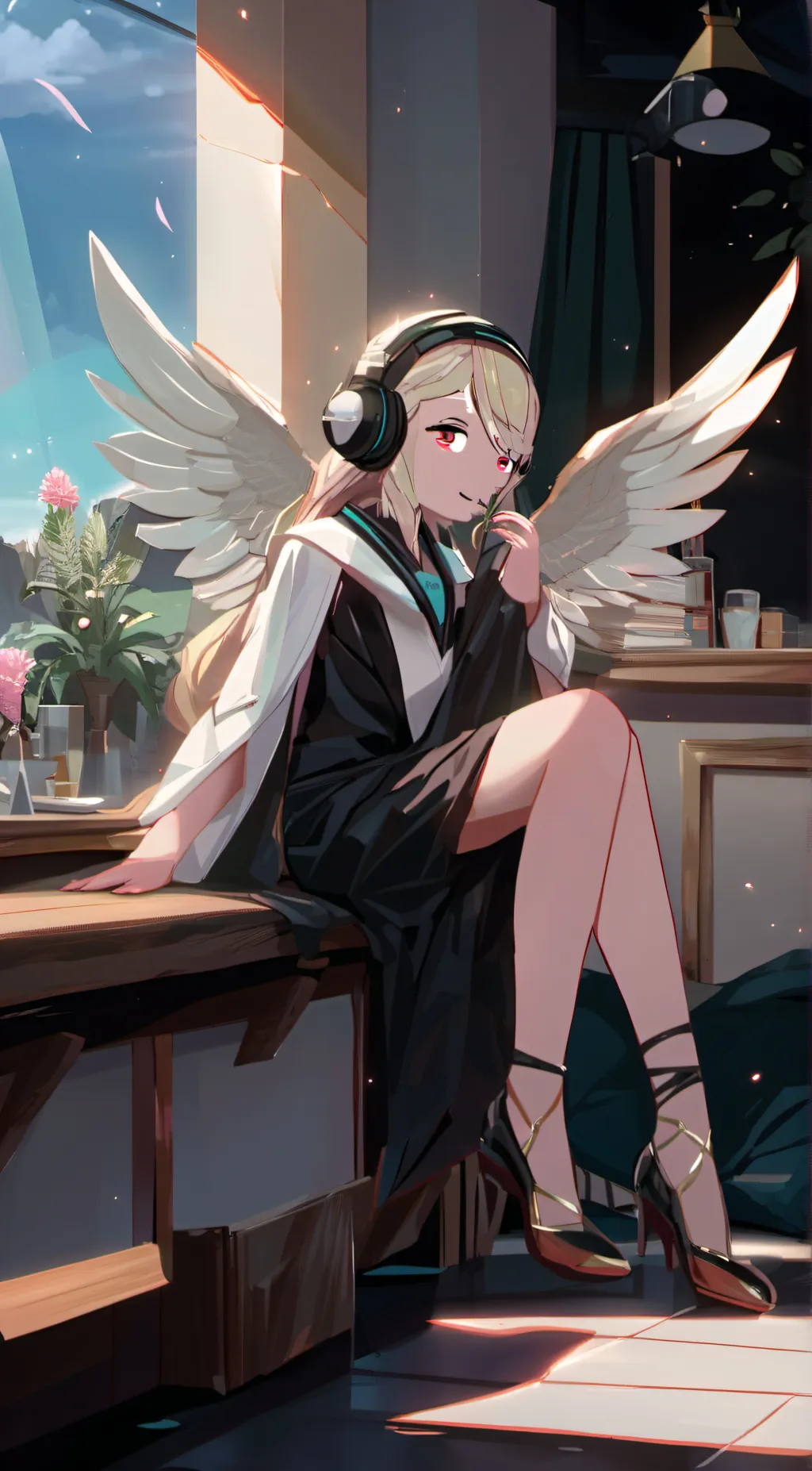 ai character: angle background