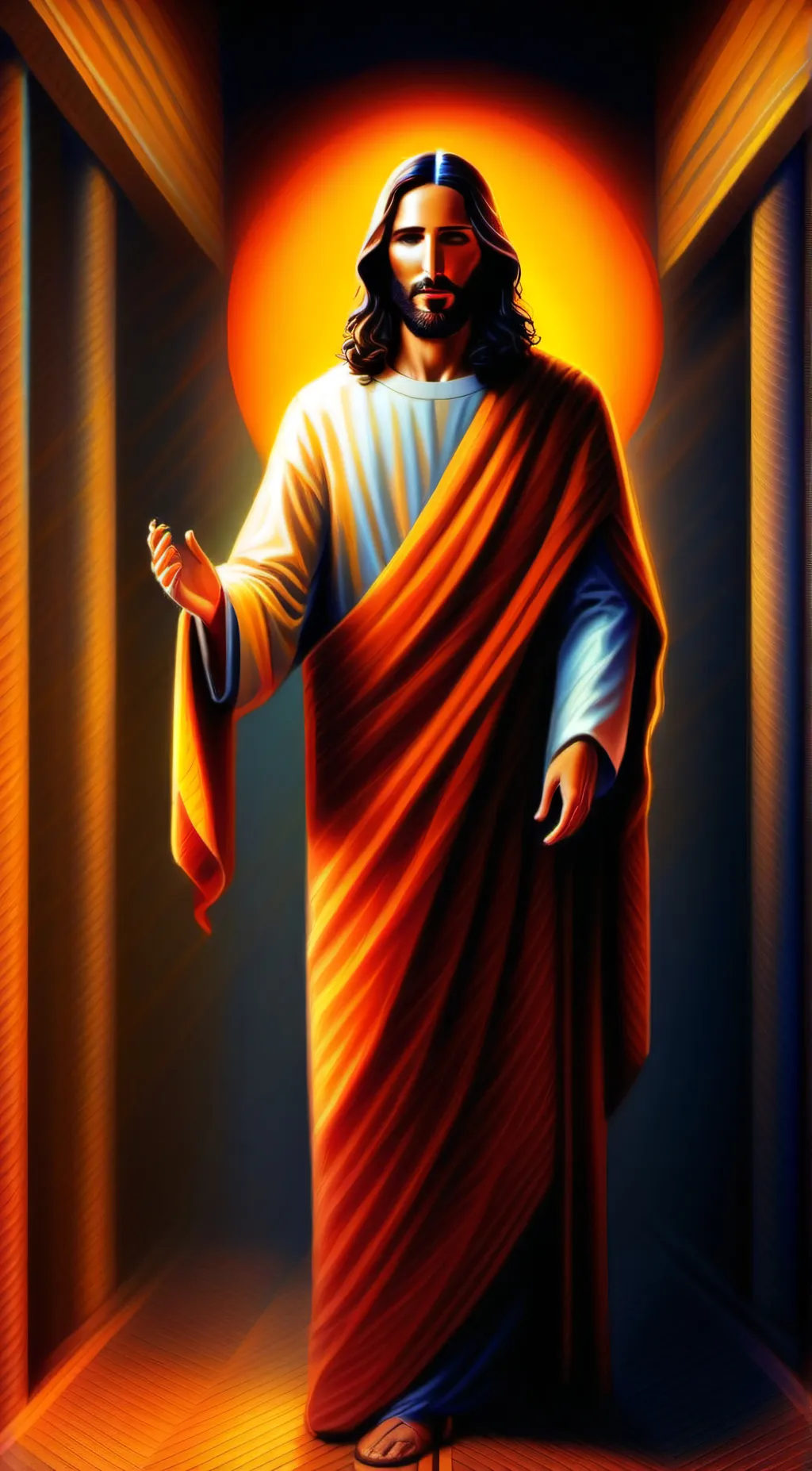 ai character: jesus background