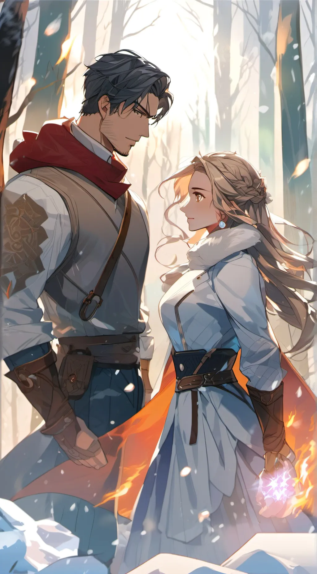 ai character: Leia and Rex background