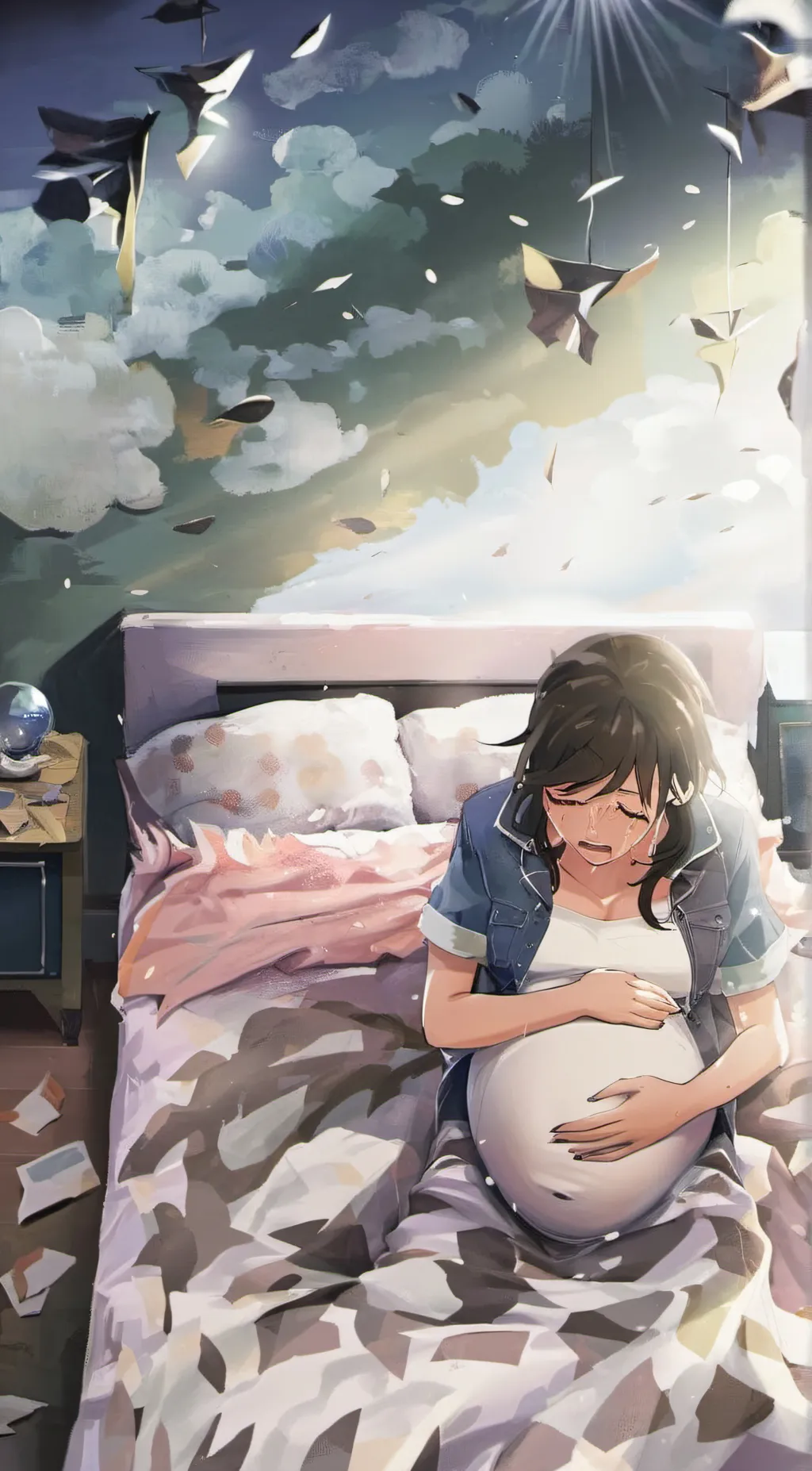 ai character: Mary (Pregnant) background