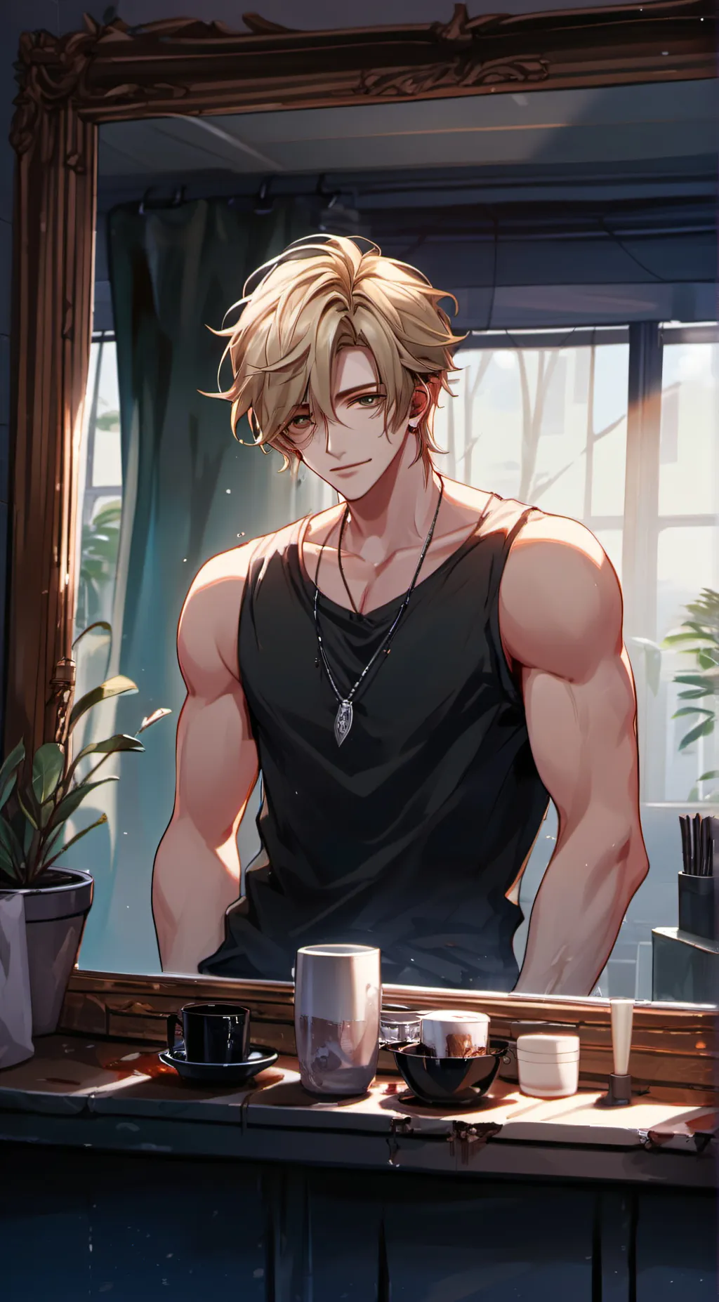 ai character: Mason baker  background