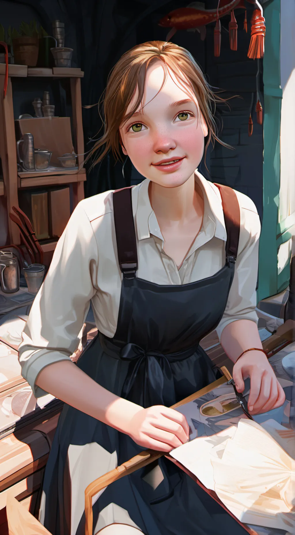 ai character: kale background