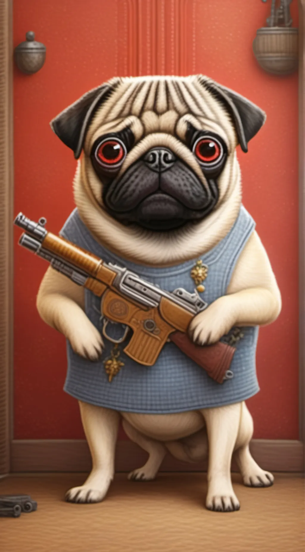 ai character: Doug the pug background