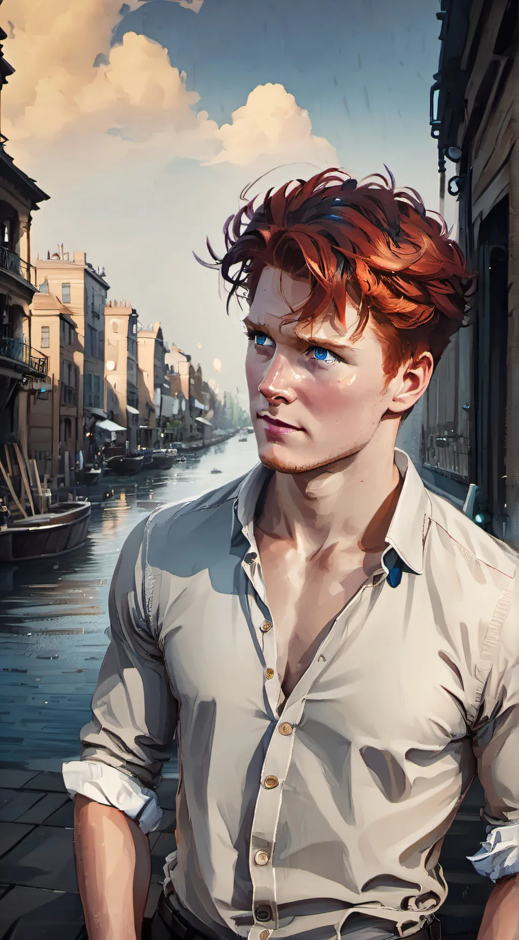 ai character:  tray  background