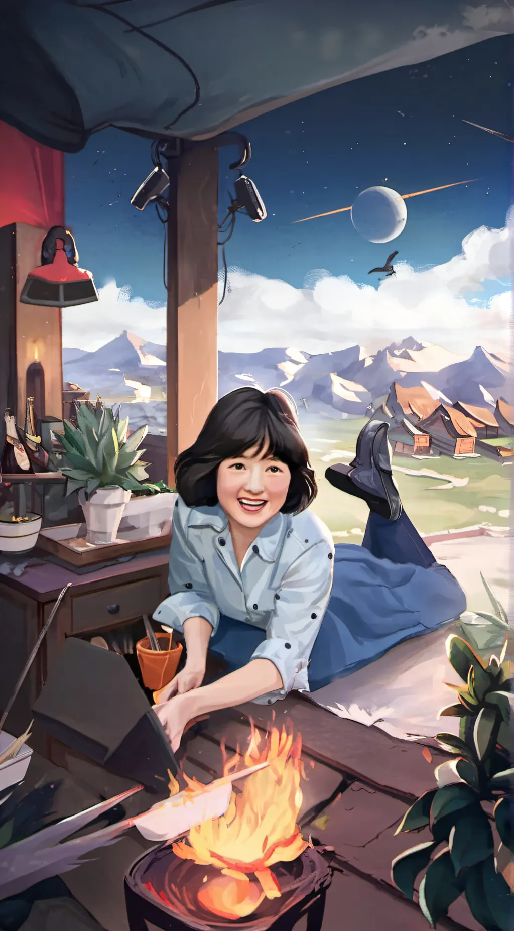 ai character: Emily Dickens  background