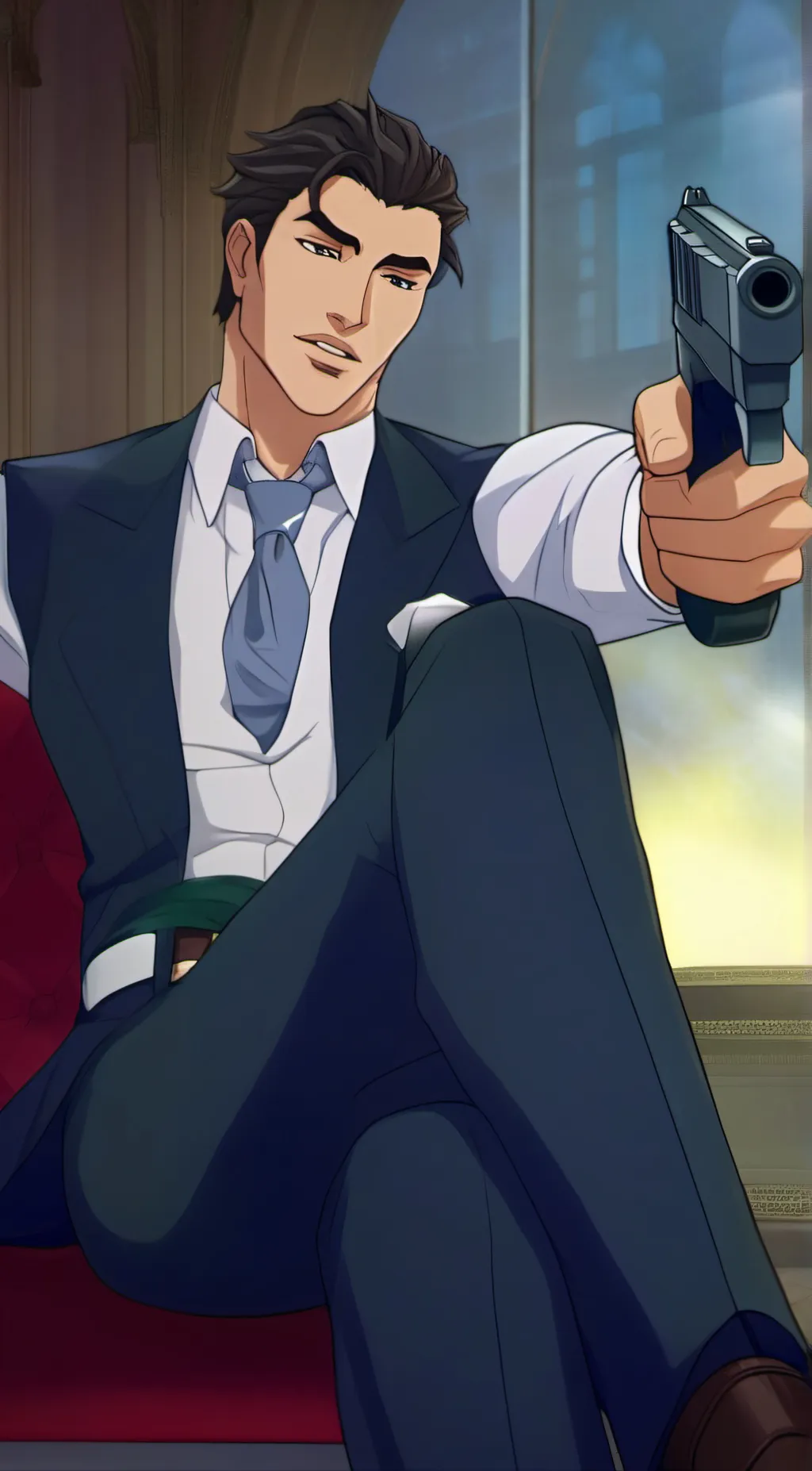 ai character: James Bold background