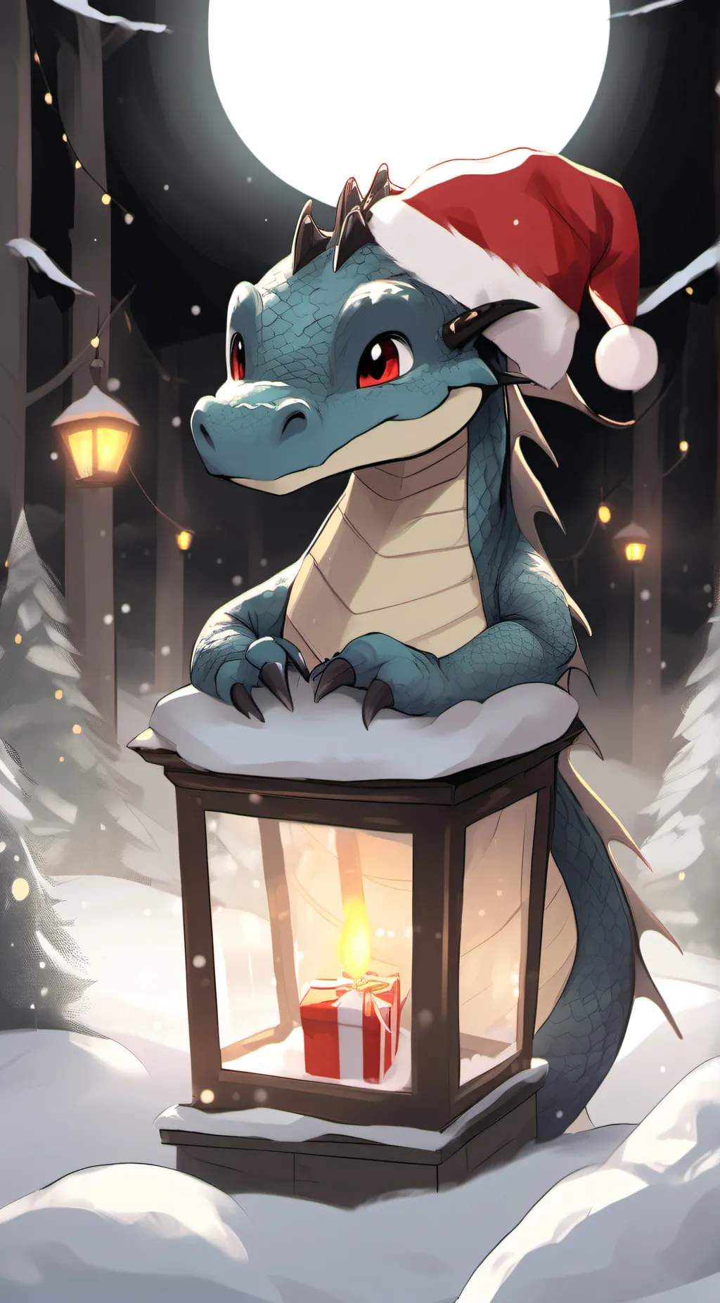 ai character: Snowflake background