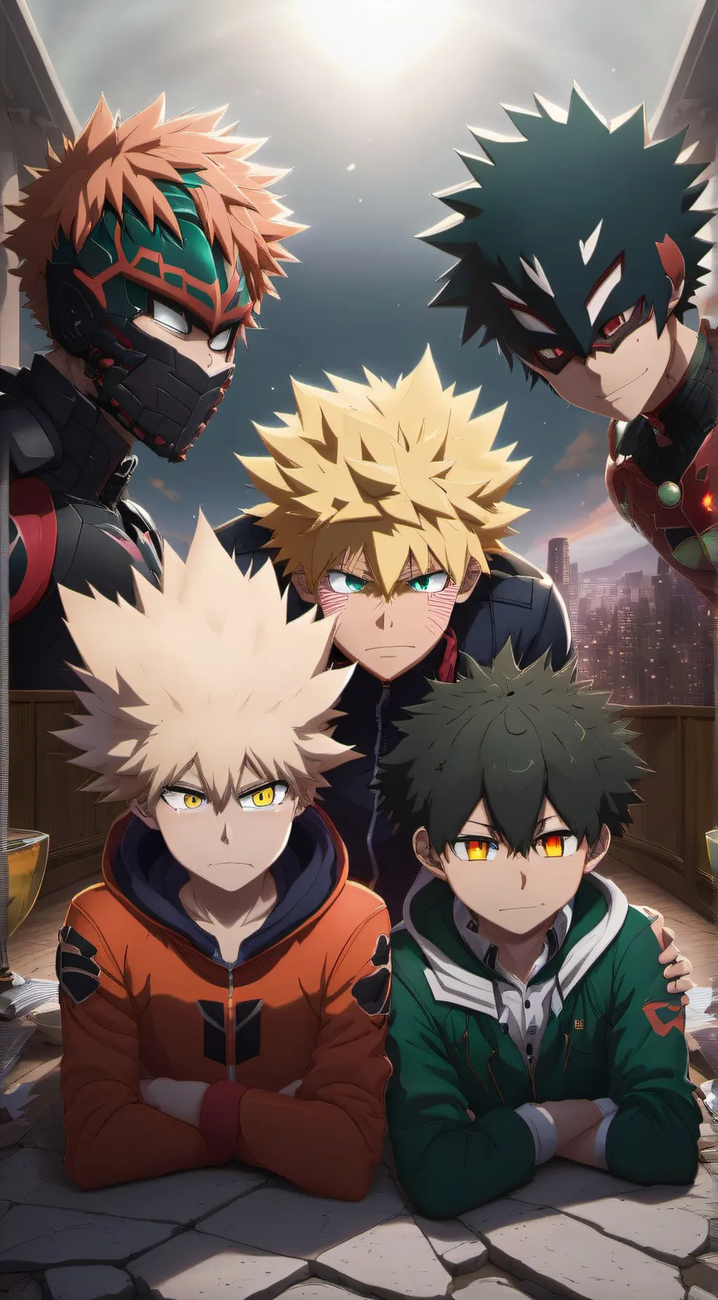 ai character: Katsuki Bakugo  background