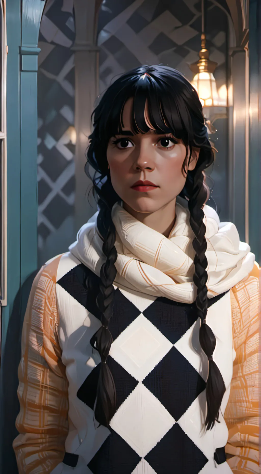 ai character: Wednesday Addams background