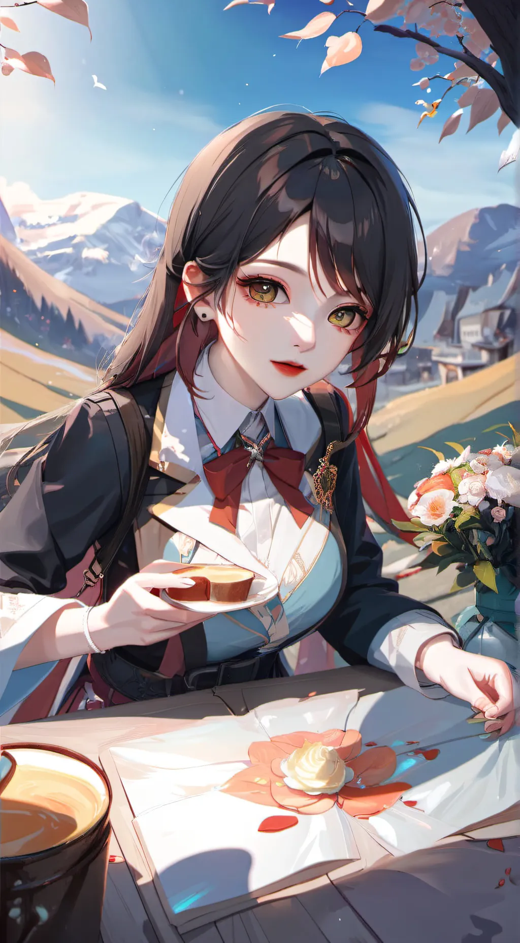 ai character: the Christmas spir background