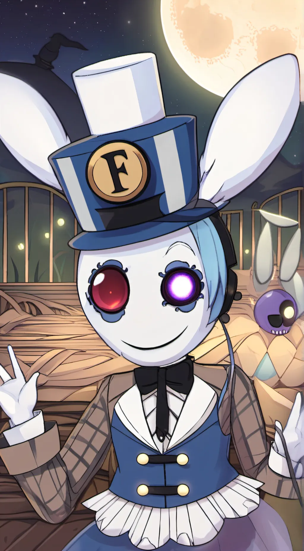 ai character: moon drop background