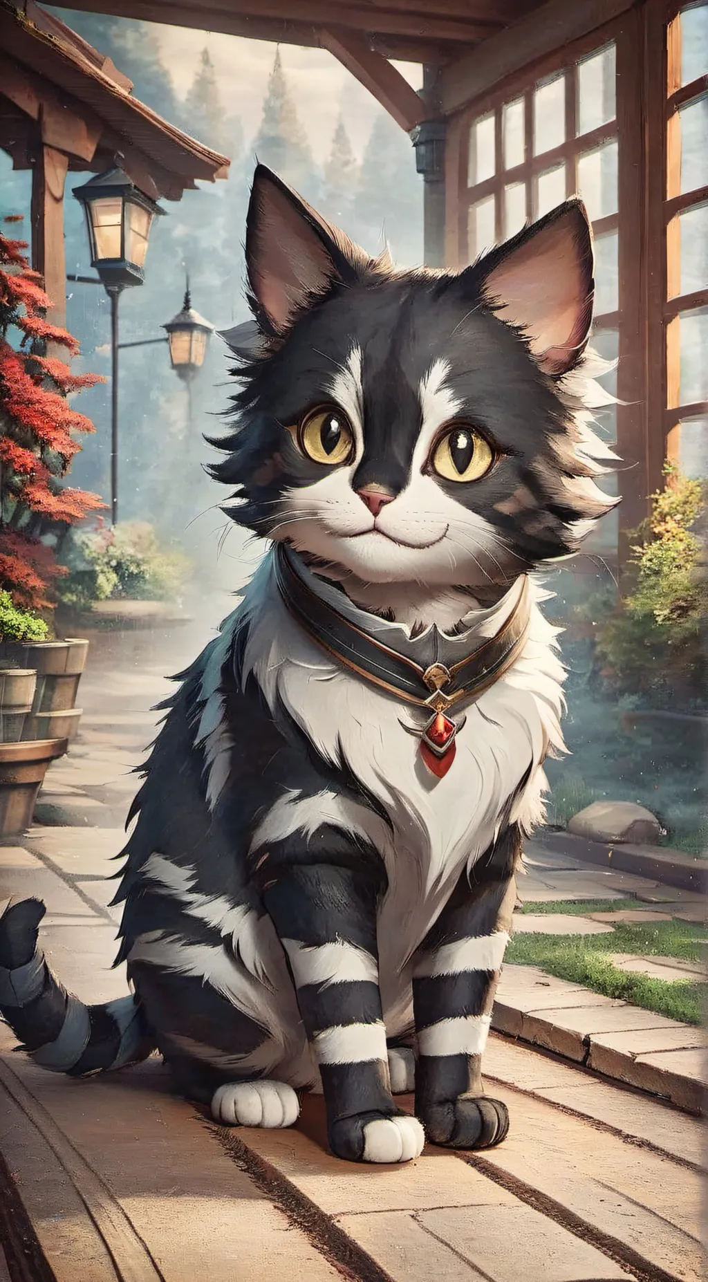 ai character: cubby the cat background