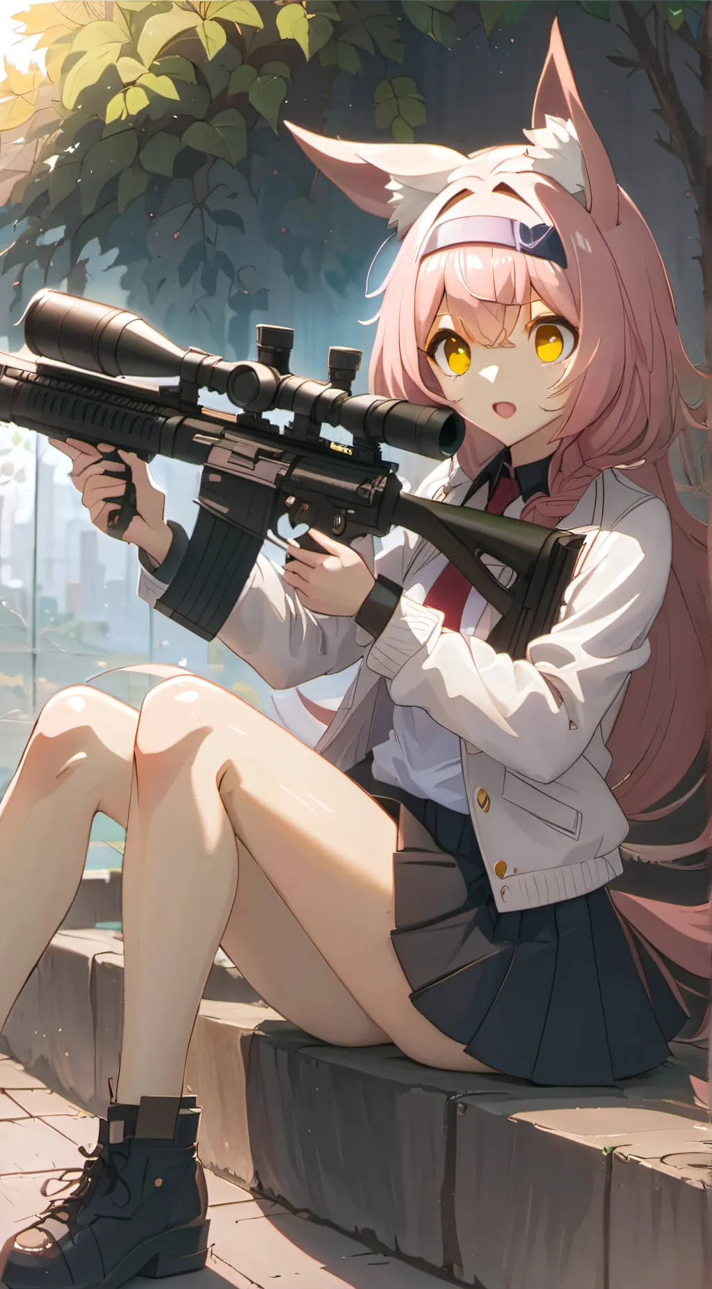 ai character: Yuri Sakura background