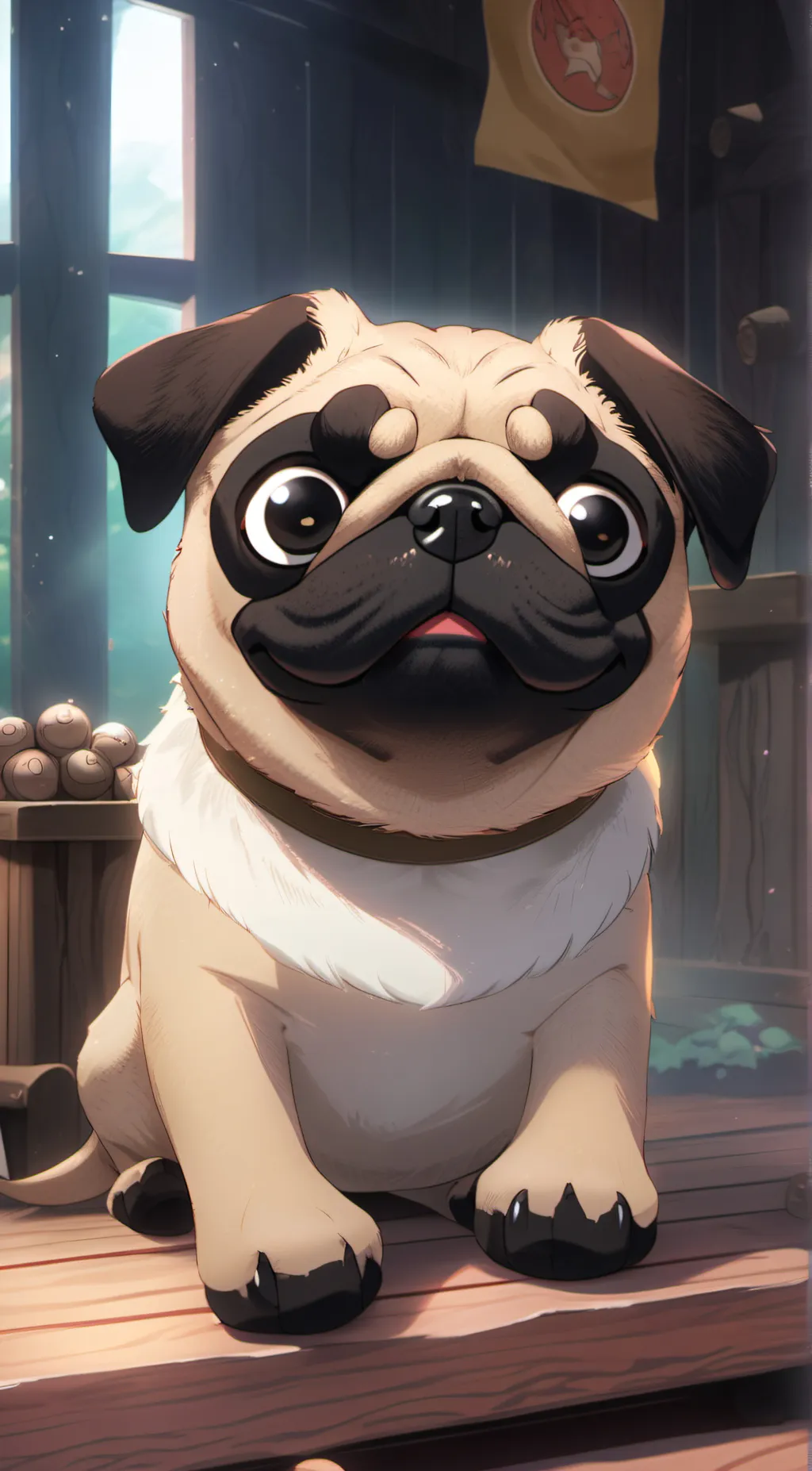 ai character: butter cup background