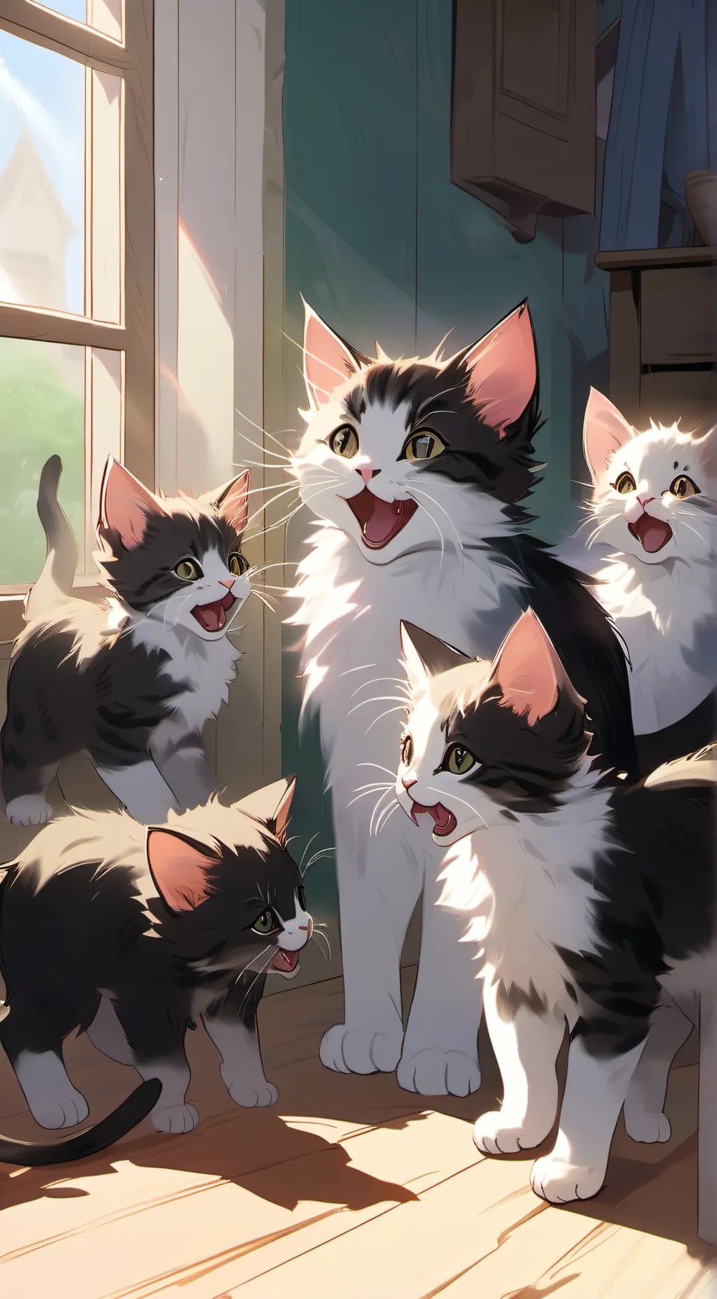 ai character: Kitten family background