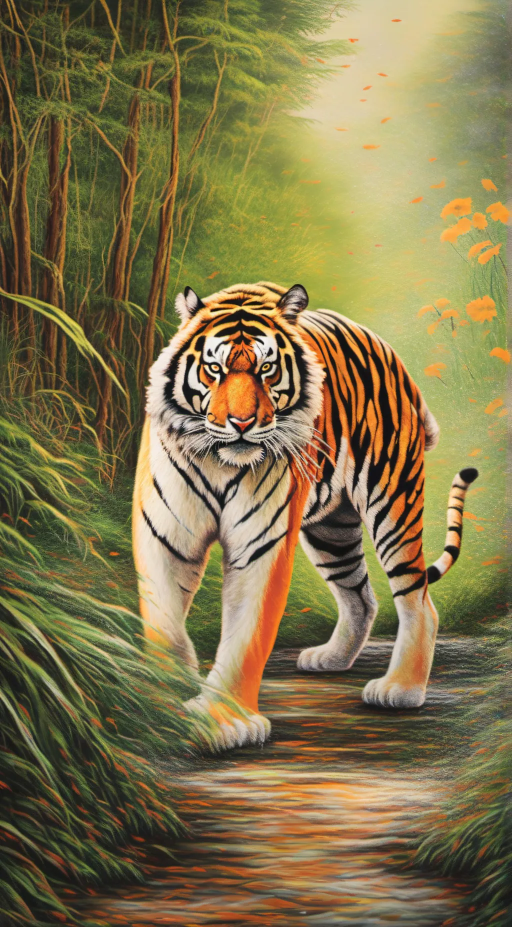 ai character: Tiger. background