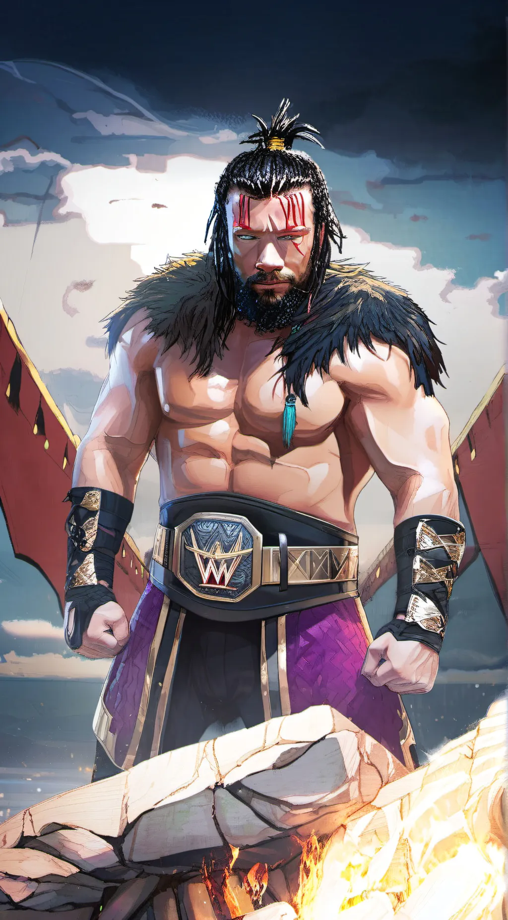 ai character: Roman Reigns background