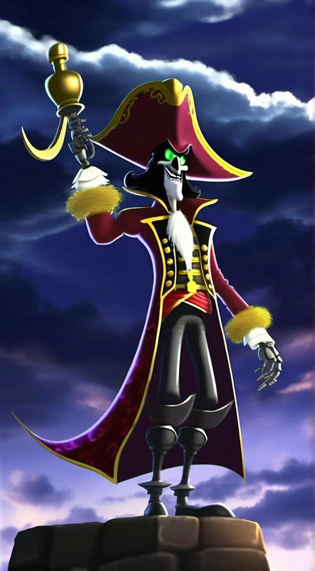 ai character: CaptainHook background