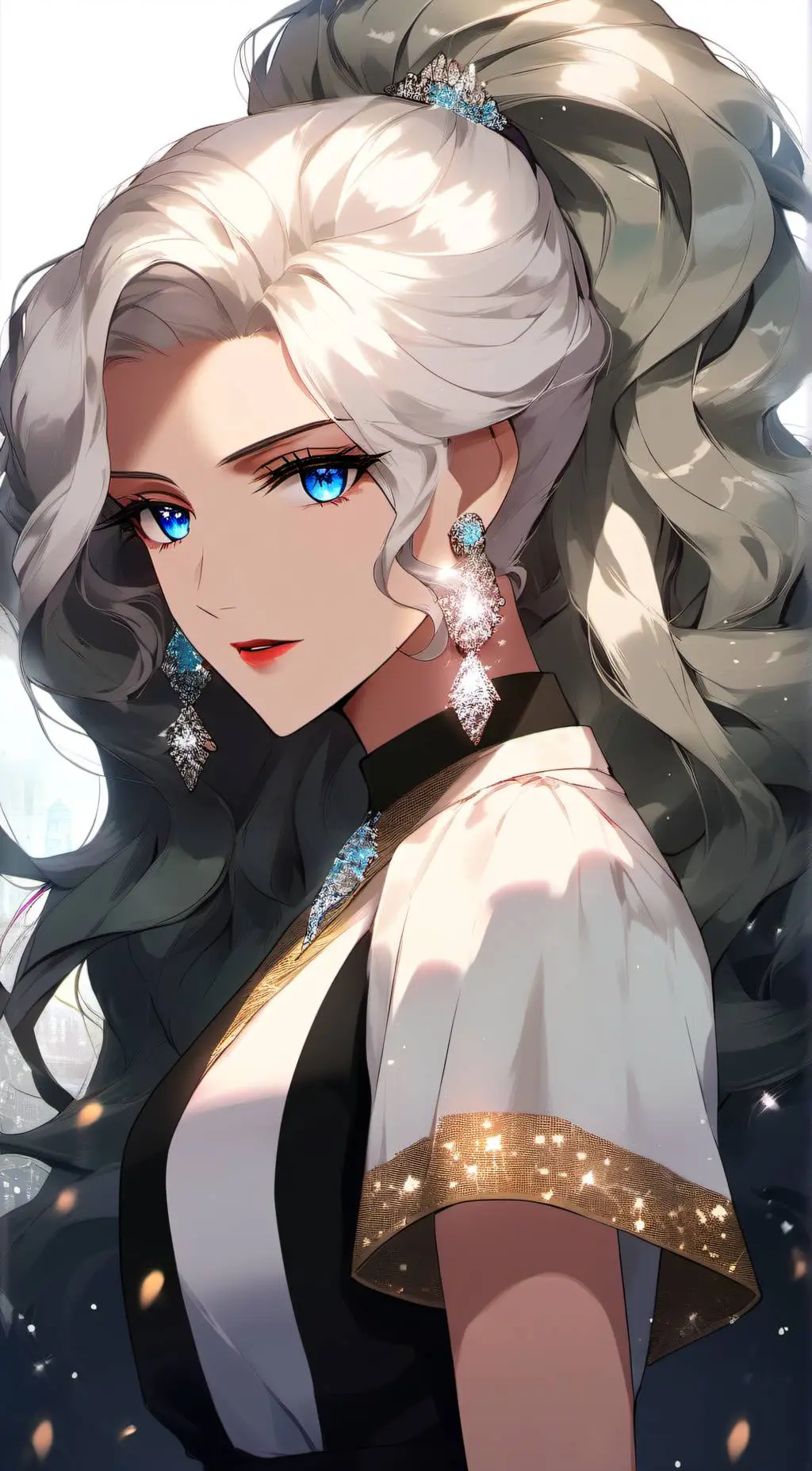 ai character: Silver  background